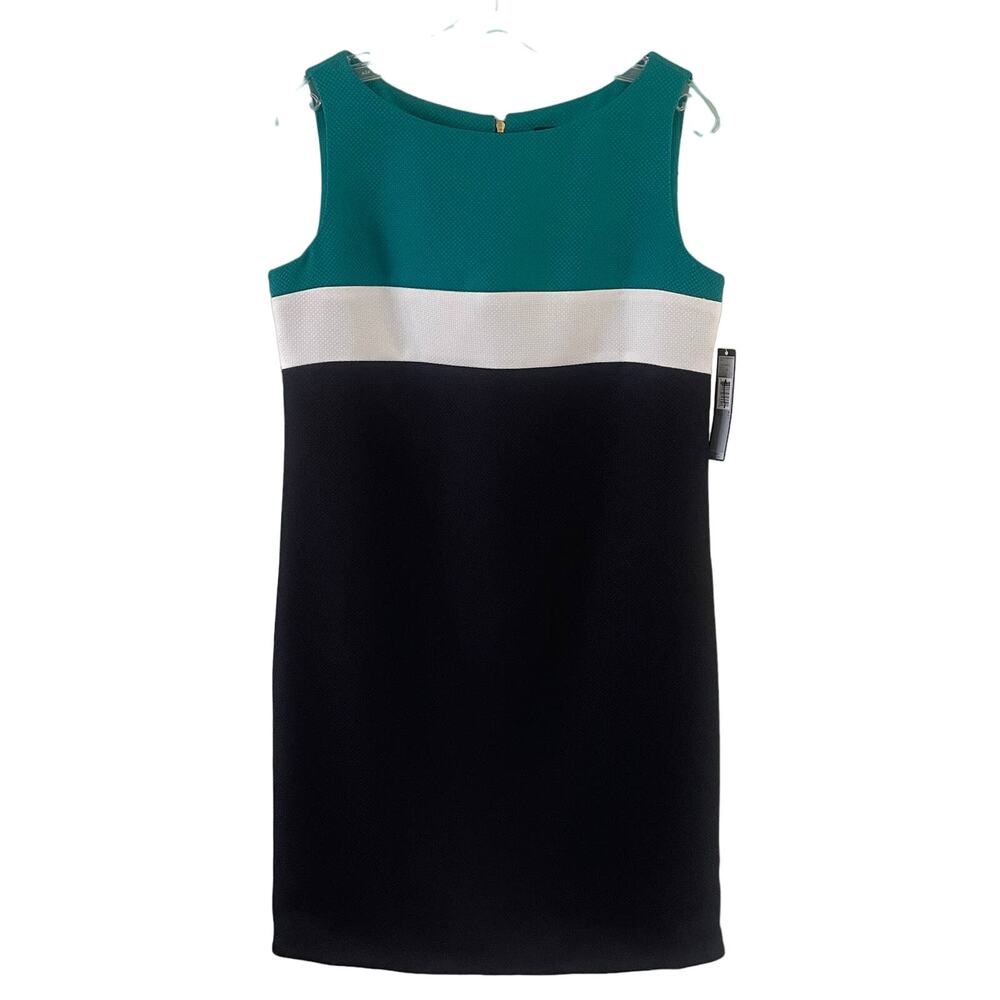 Tahari Arthur S. Levine Color Block Dress NWT Sz 8